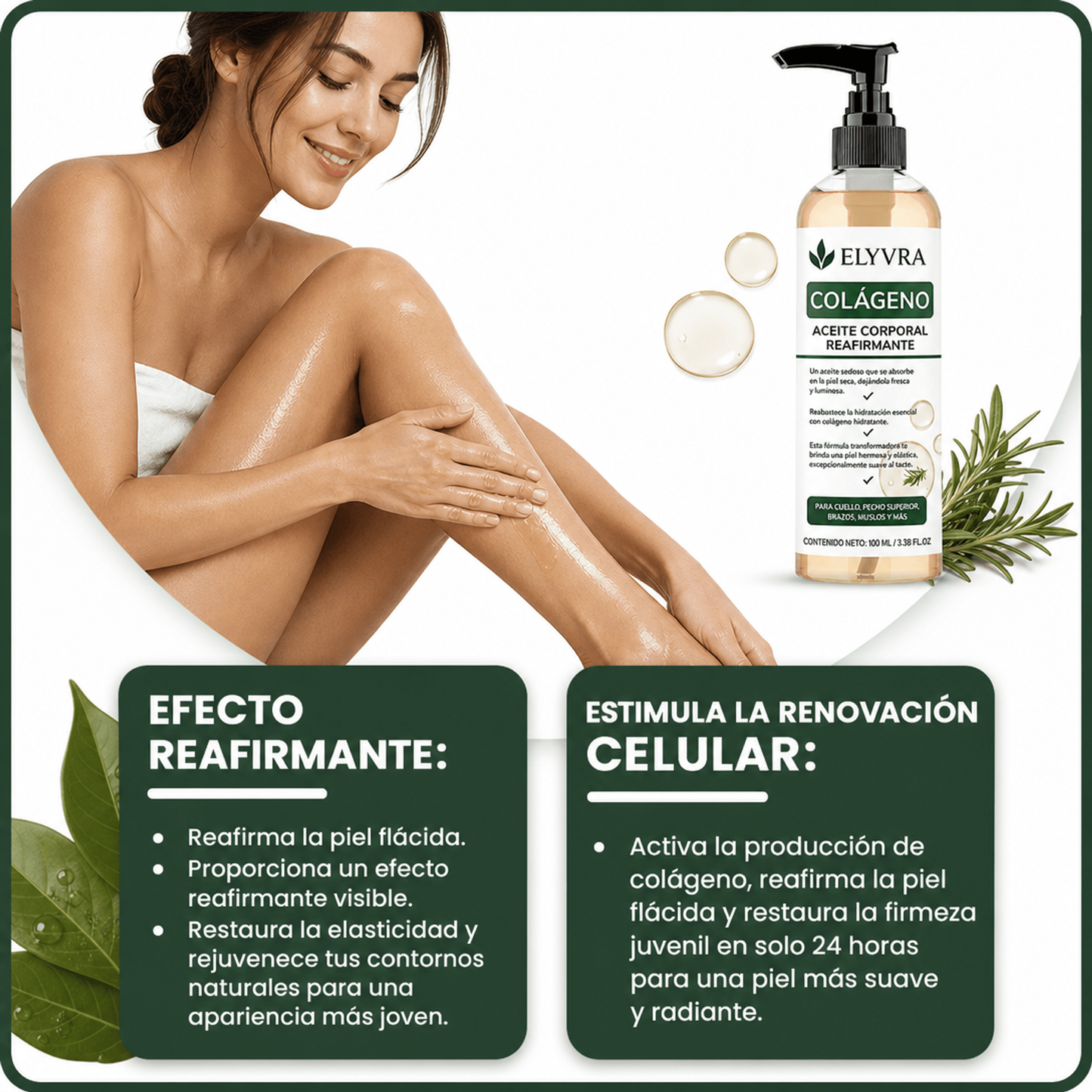 Aceite Reafirmante | Mejora la firmeza y elasticidad de la piel