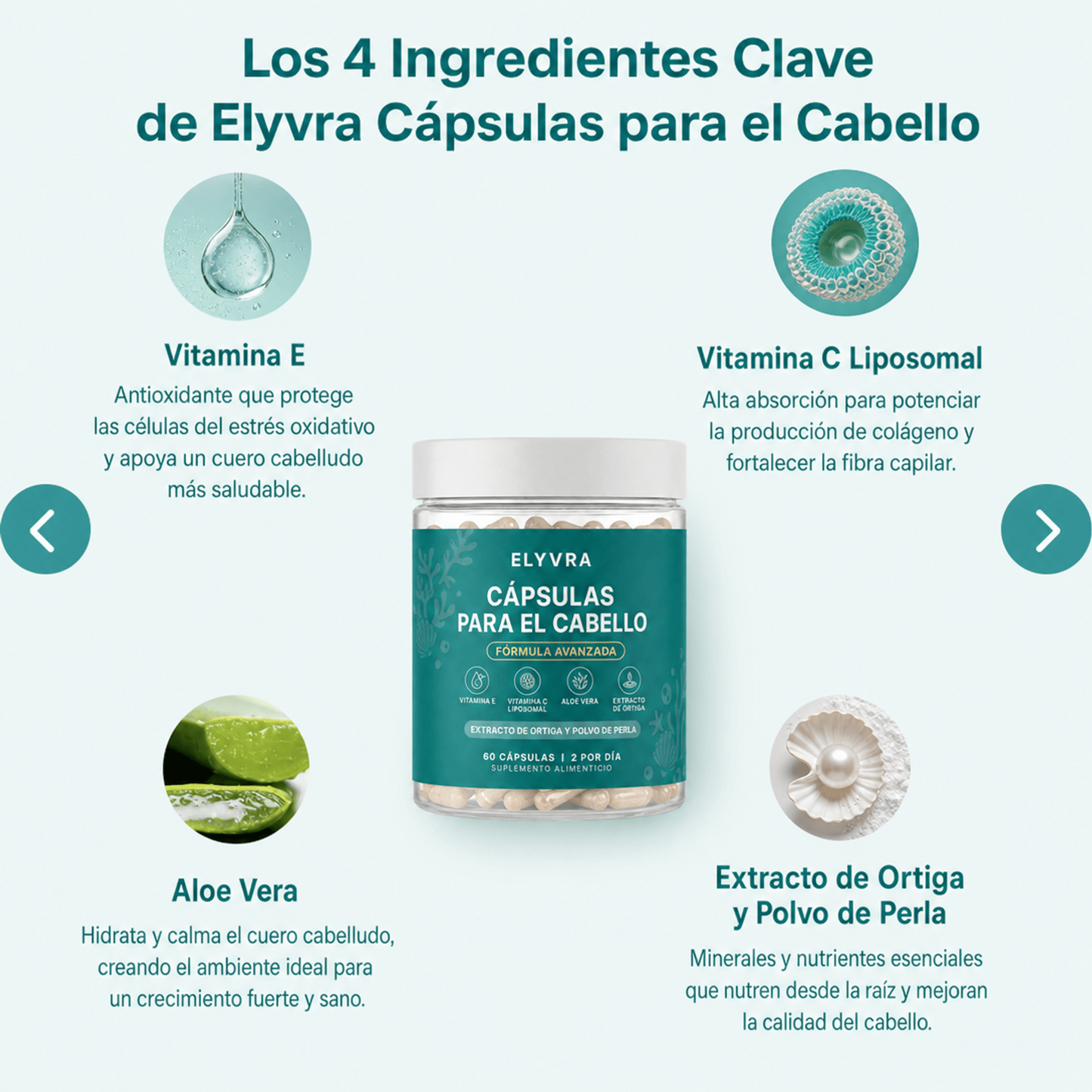 Revitalizador de Cabello ELYVRA |  Fortalece el cabello desde adentro
