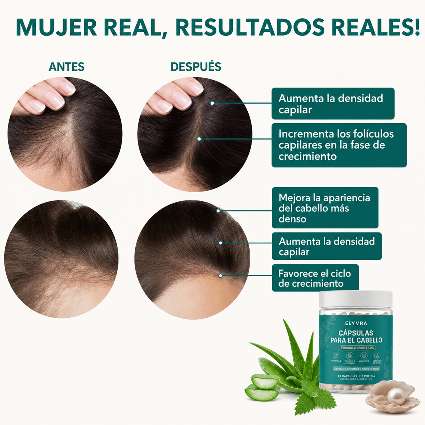 Revitalizador de Cabello ELYVRA |  Fortalece el cabello desde adentro