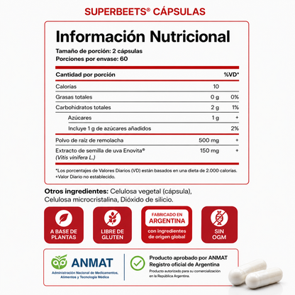 SuperBeets | Mejora la circulación y la salud cardiovascular.