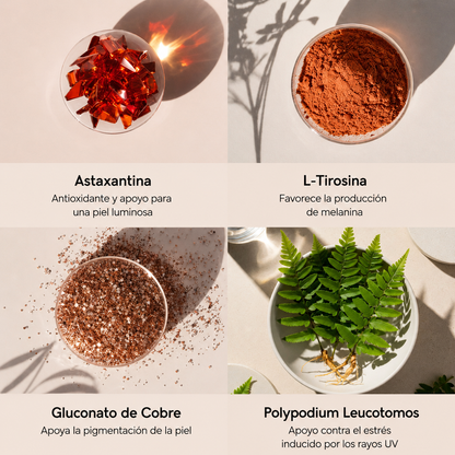 Bronceador ELYVRA | Potencia un bronceado natural, uniforme y duradero,