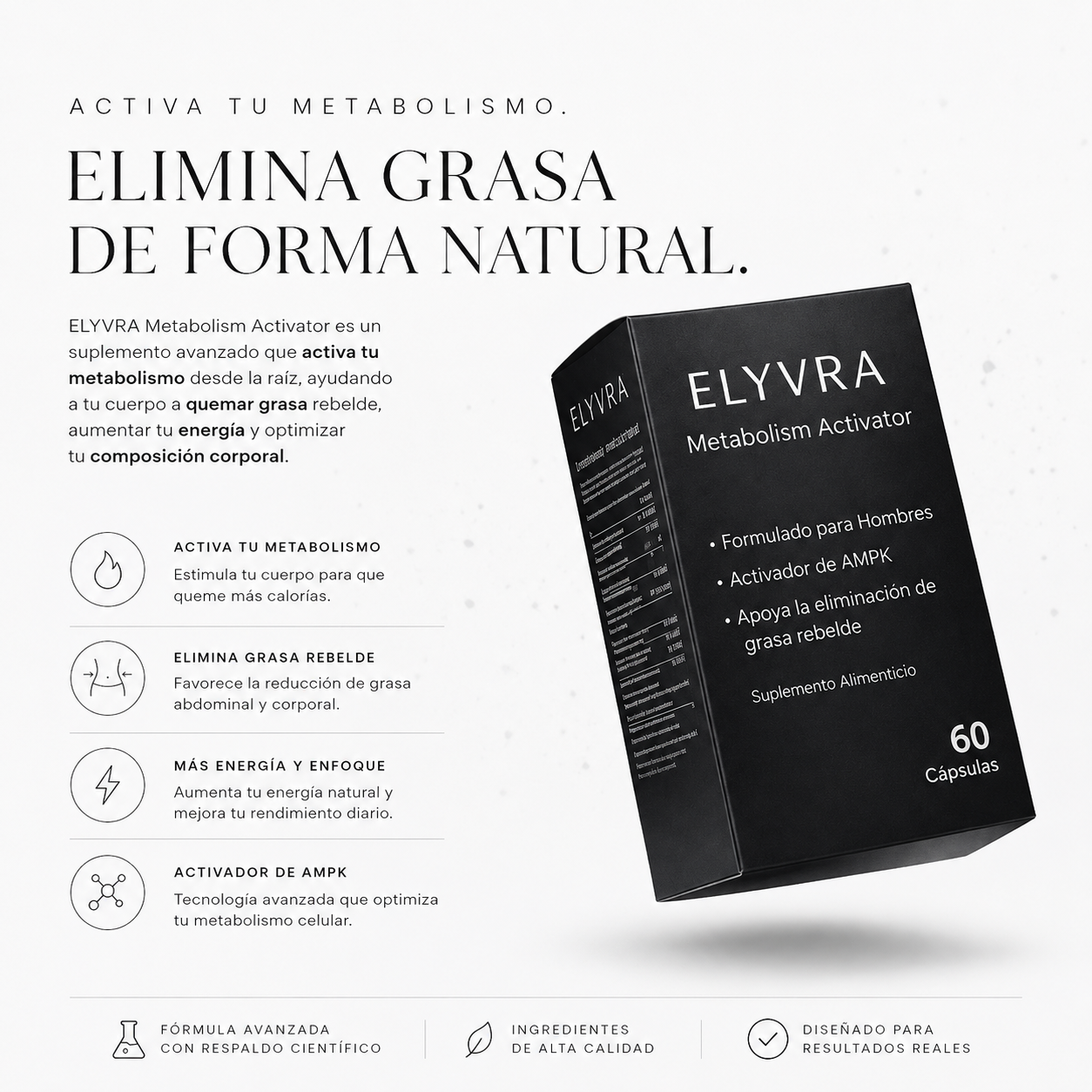 ELYVRA Metabolism | Recuperá tu aspecto firme y masculino